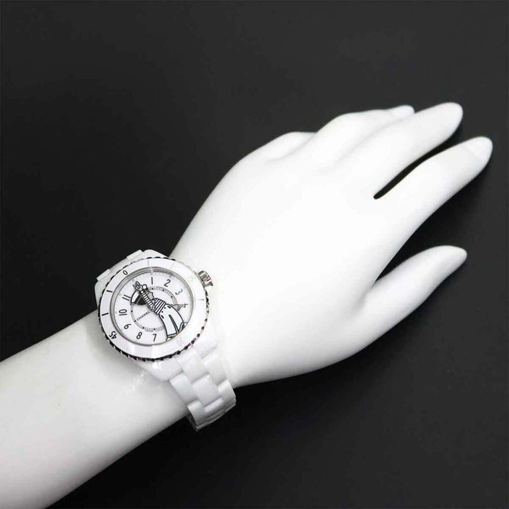 Chanel Mademoiselle J12 La Pausa H7481 Limited Edition Men's Watch White Cera... - Picture 4 of 7